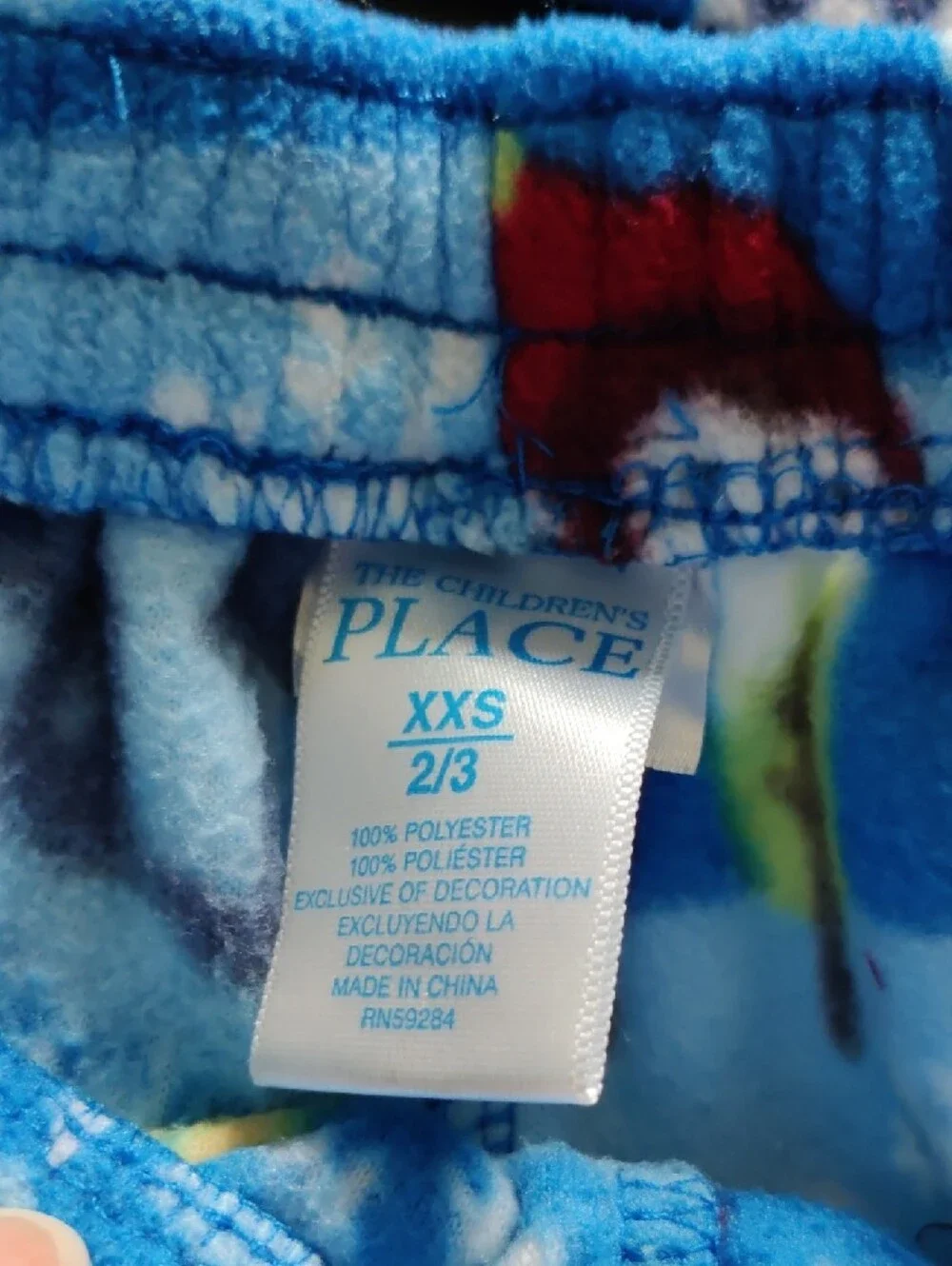 The Children's Place Bright Blue Fleece Pajama Set with Penguin Print
